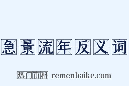 急景流年反义词是什么意思的图片
